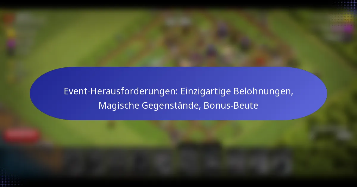 Read more about the article Event-Herausforderungen: Einzigartige Belohnungen, Magische Gegenstände, Bonus-Beute