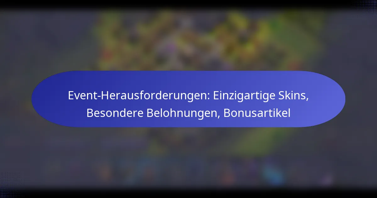Read more about the article Event-Herausforderungen: Einzigartige Skins, Besondere Belohnungen, Bonusartikel