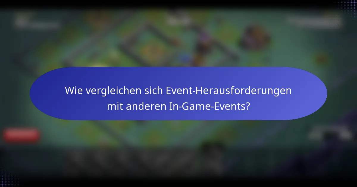 Wie vergleichen sich Event-Herausforderungen mit anderen In-Game-Events?